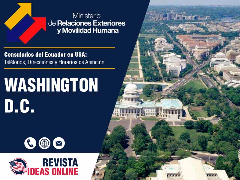 Consulado del Ecuador en Washington DC - Telfonos, Direcciones y Horarios de Atencin