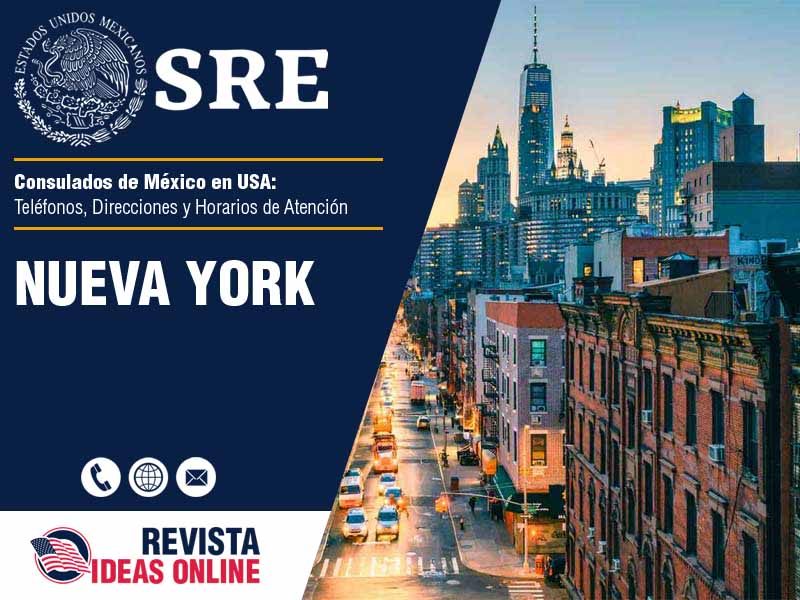 Consulado de Mxico en Nueva York NY - Telfonos, Direcciones y Horarios de Atencin